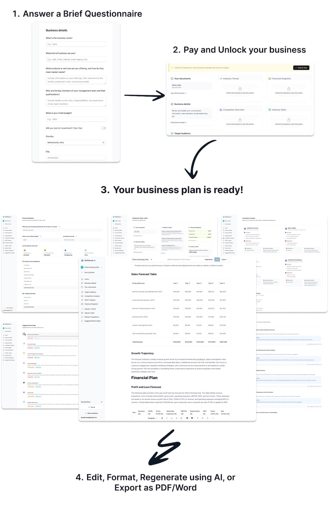 AI Business Plan Generator BizPlanner AI