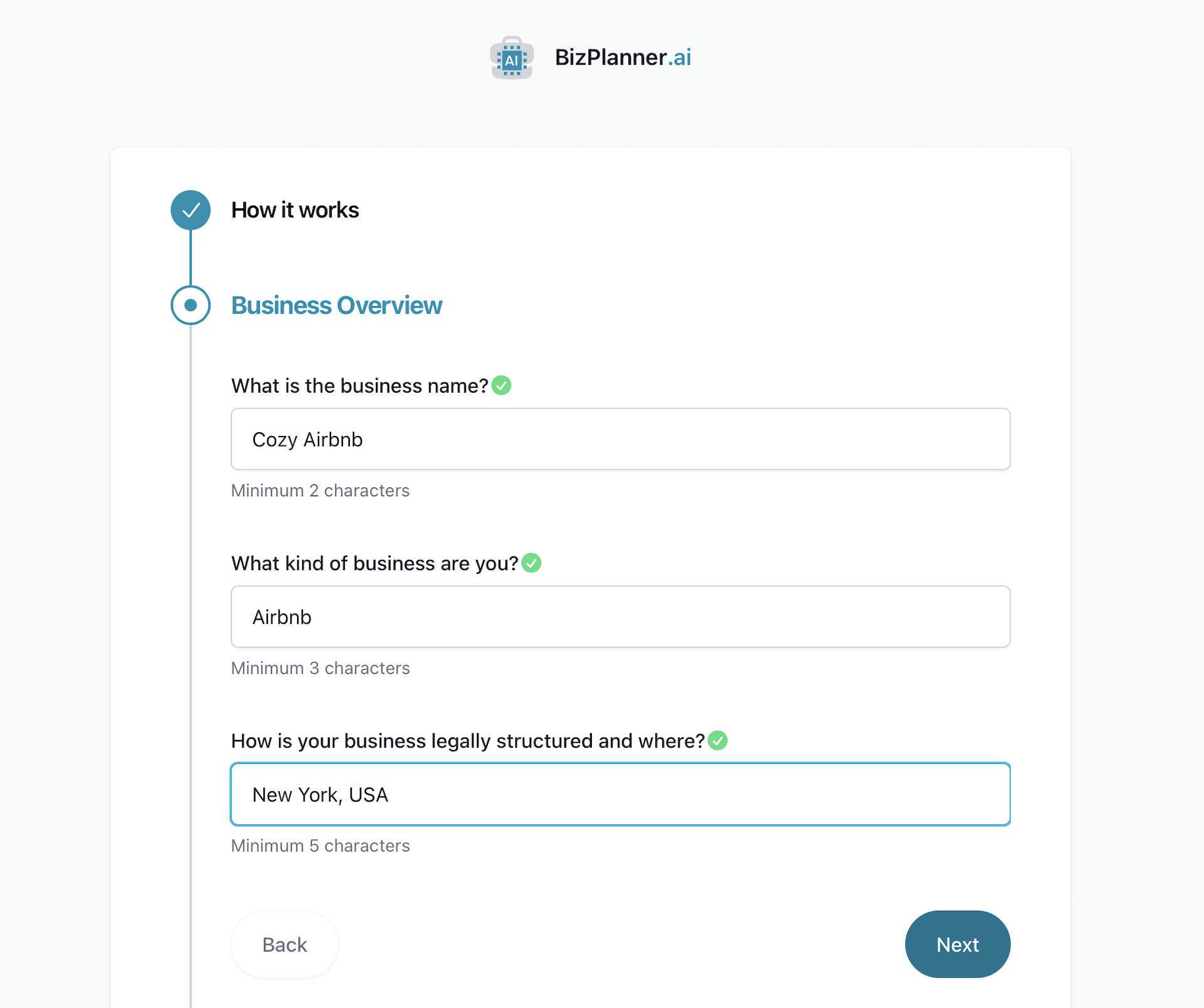 Airbnb business plan: questionnaire