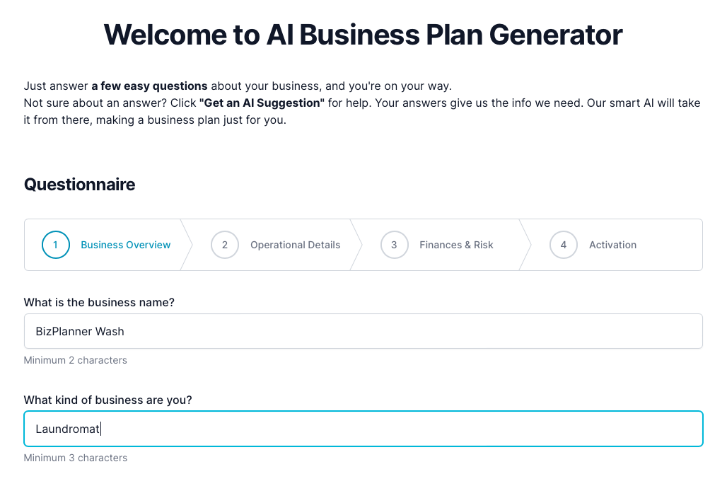 Laundromat business plan