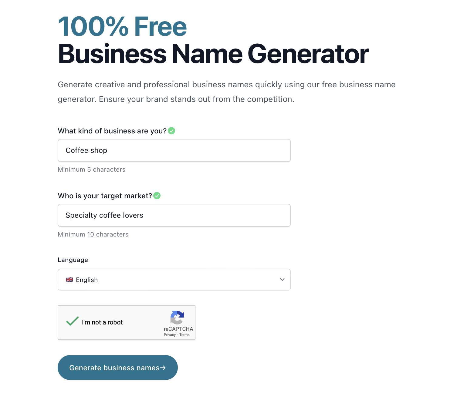  Free Business Name Generator