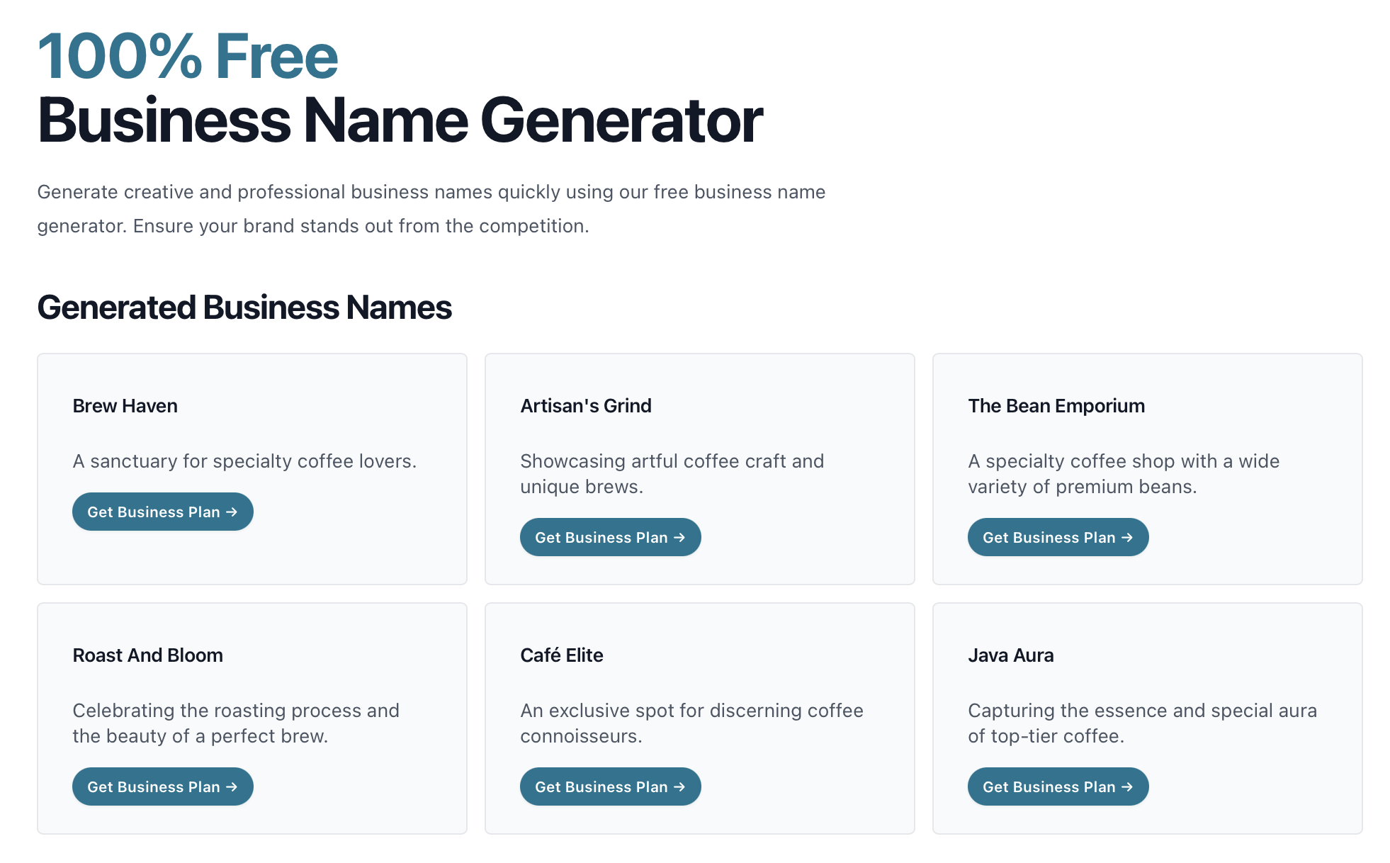  Free Business Name Generator Example