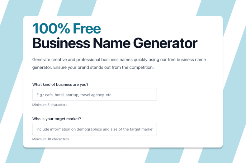 Introducing the Free Business Name Generator