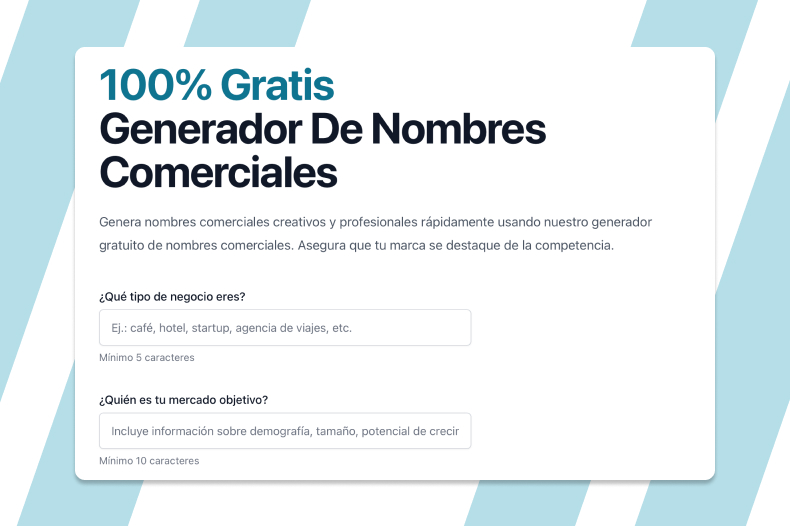 Presentamos el Generador de Nombres Comerciales Gratuito